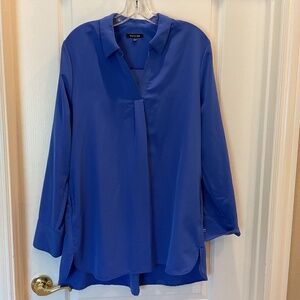 Beautiful Blue Tunic Style Blouse